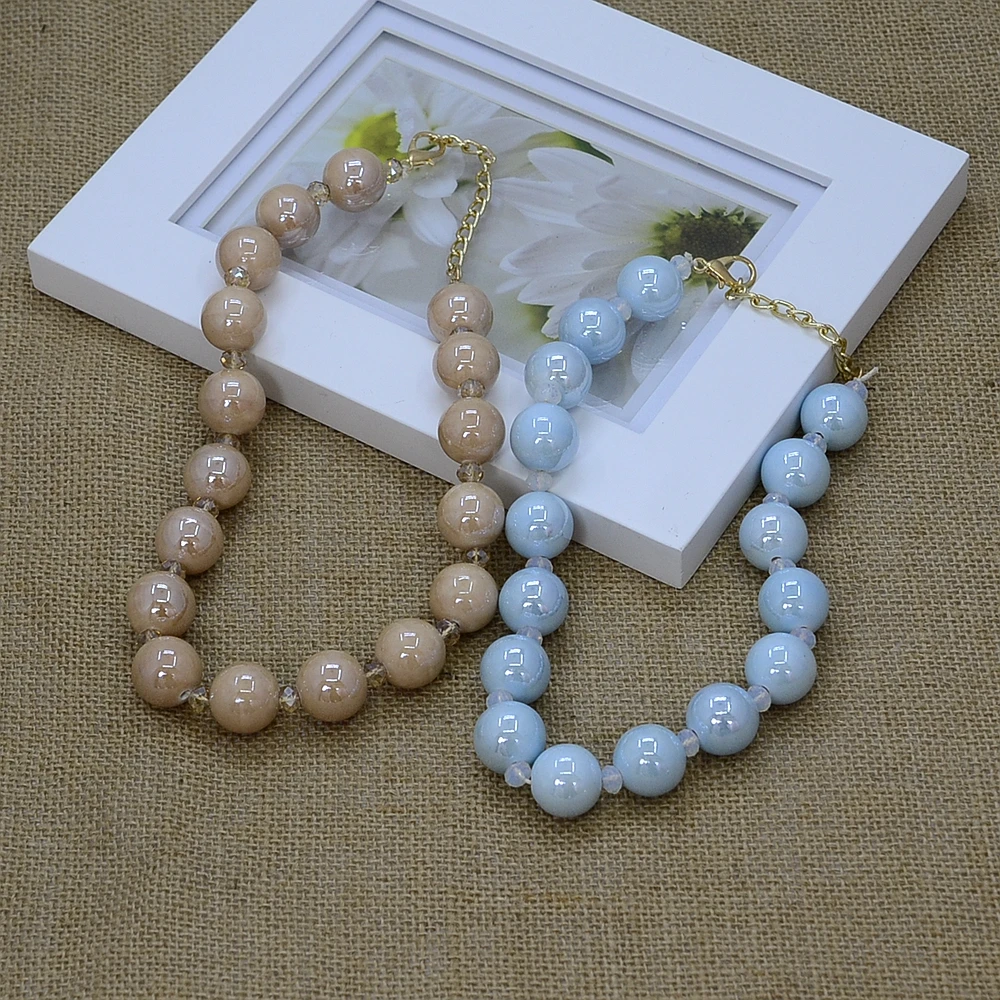 2 Colors Ceramic Beads Statement Necklaces Neck Short Chain Women Ethnic Jewelry Female Collares Accessories Bijoux N15556
2 Colors Ceramic Beads Statement Necklaces Neck Short Chain Women Ethnic Jewelry Female Collares Accessories Bijoux N15556