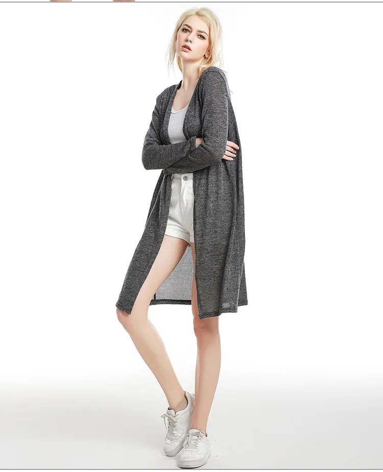 2018 spring new women's thin knit cardigan Europe and the United States loose large size shawl jacket sunscreen clothing (9)