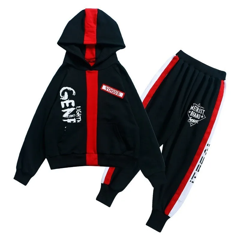 4 5 6 7 8 9 Years Kids Tracksuit Casual Printed Hood Sweatshirt Harem Pants Boys Clothing Sets Children Hoodies Clothes Autumn |