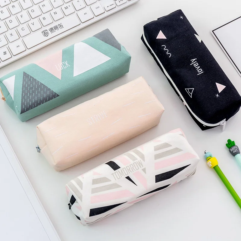 Canvas Geometry Series Pencil Bag School Pencil Cases For Girl Stationery Large Capacity Pen Box School Supplies
Canvas Geometry Series Pencil Bag School Pencil Cases For Girl Stationery Large Capacity Pen Box School Supplies