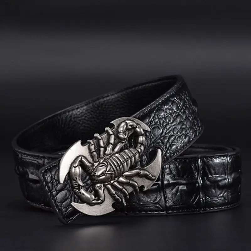 Brand crocodile style Scorpion model smooth buckle designer belts women luxury wide belt genuine leather waist strap men jeans
Brand crocodile style Scorpion model smooth buckle designer belts women luxury wide belt genuine leather waist strap men jeans