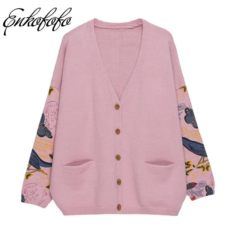 Knitted Cardigan Women 2019 Spring Autumn Print Batwing Long Sleeve V-Neck Sweater Cardigans Female Single Button Pull Coat
Knitted Cardigan Women 2019 Spring Autumn Print Batwing Long Sleeve V-Neck Sweater Cardigans Female Single Button Pull Coat