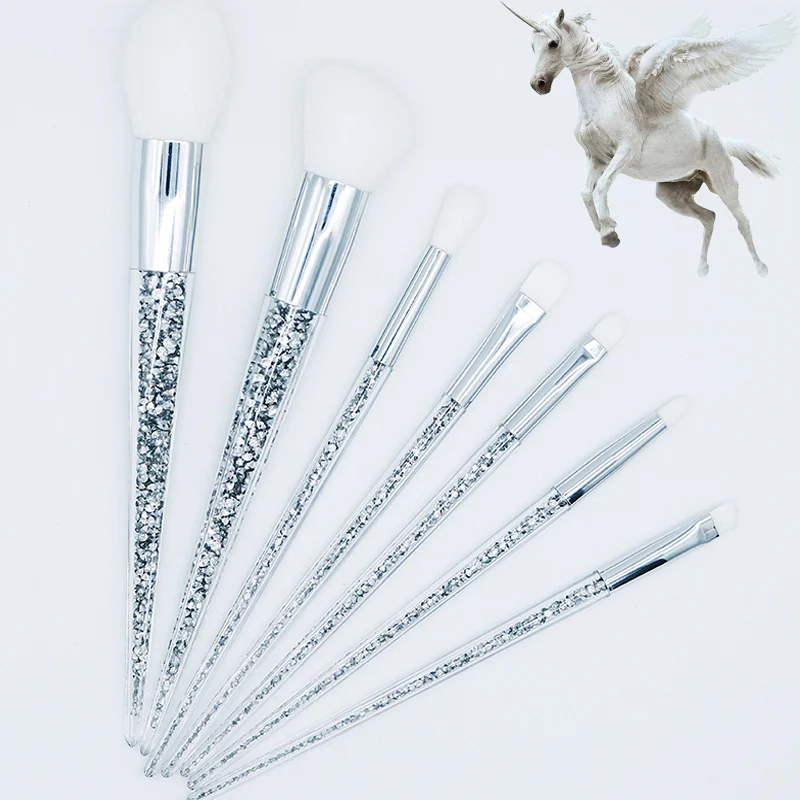 7PC Sliver Diamond Unicorn Crystal Makeup Brushes Set Foundation Blending Powder Eye Face Brush Makeup Tool Kit pincel maquiagem
7PC Sliver Diamond Unicorn Crystal Makeup Brushes Set Foundation Blending Powder Eye Face Brush Makeup Tool Kit pincel maquiagem