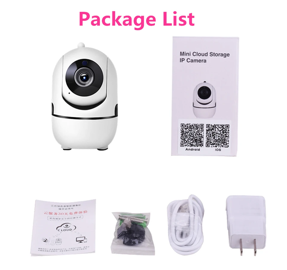 1MP HD 720P Mini Wifi IP Camera Pan Tilt Auto Tracking Motion Detection Two Way Audio YCC365 Wireless IP Camera Baby Monitor 5