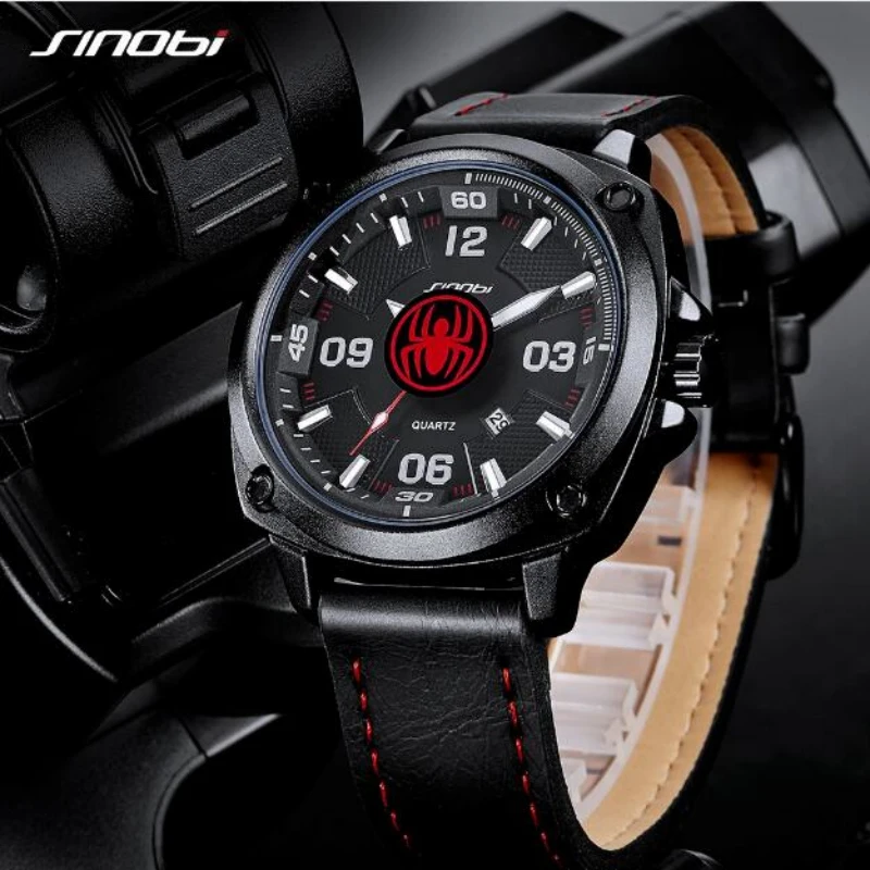 SINOBI Spiderman Watch Men Watch Luminous Fashion Sport Watches Auto Date Waterproof Men's Watch Clock reloj hombre relogio
SINOBI Spiderman Watch Men Watch Luminous Fashion Sport Watches Auto Date Waterproof Men's Watch Clock reloj hombre relogio