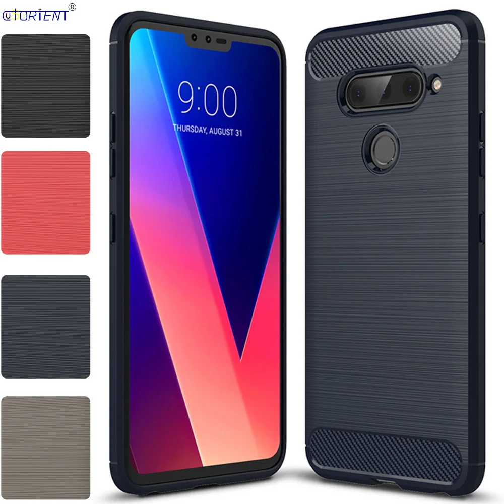 Мягкий силиконовый матовый чехол для LG V40 ThinQ подойдет V 40 LGV40 бампер из