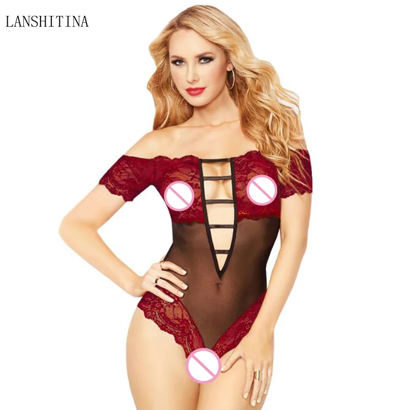 LANSHITINA Transparent Erotic Hot Teddies Bodysuit Sexy Lingerie Hot Women Babydoll Off Shoulder Underwear Lace Nightwear
LANSHITINA Transparent Erotic Hot Teddies Bodysuit Sexy Lingerie Hot Women Babydoll Off Shoulder Underwear Lace Nightwear