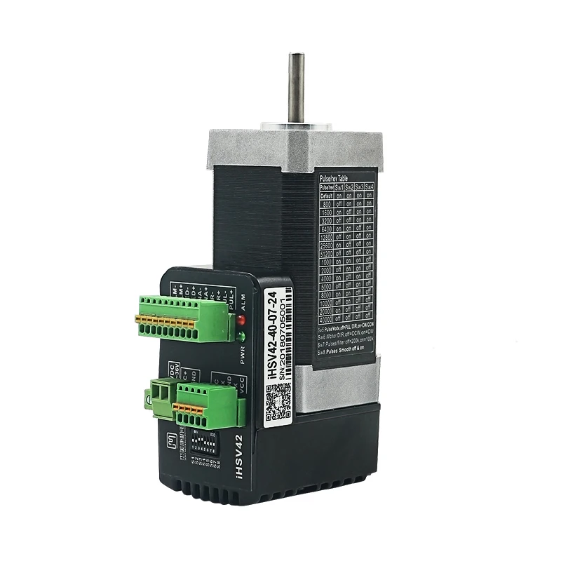 JMC 78W NEMA 17 Integrated AC servo motor iHSV42-40-07-24 Shaft 5mm work 24VDC with 1000 lines encoder Integrated servo motor
JMC 78W NEMA 17 Integrated AC servo motor iHSV42-40-07-24 Shaft 5mm work 24VDC with 1000 lines encoder Integrated servo motor