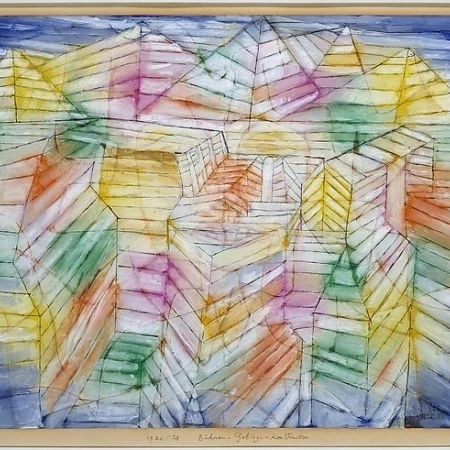 Theater-Mountain-Construction Poster Print by Paul Klee (German (born Switzerland) Münchenbuchsee 1879 “1940