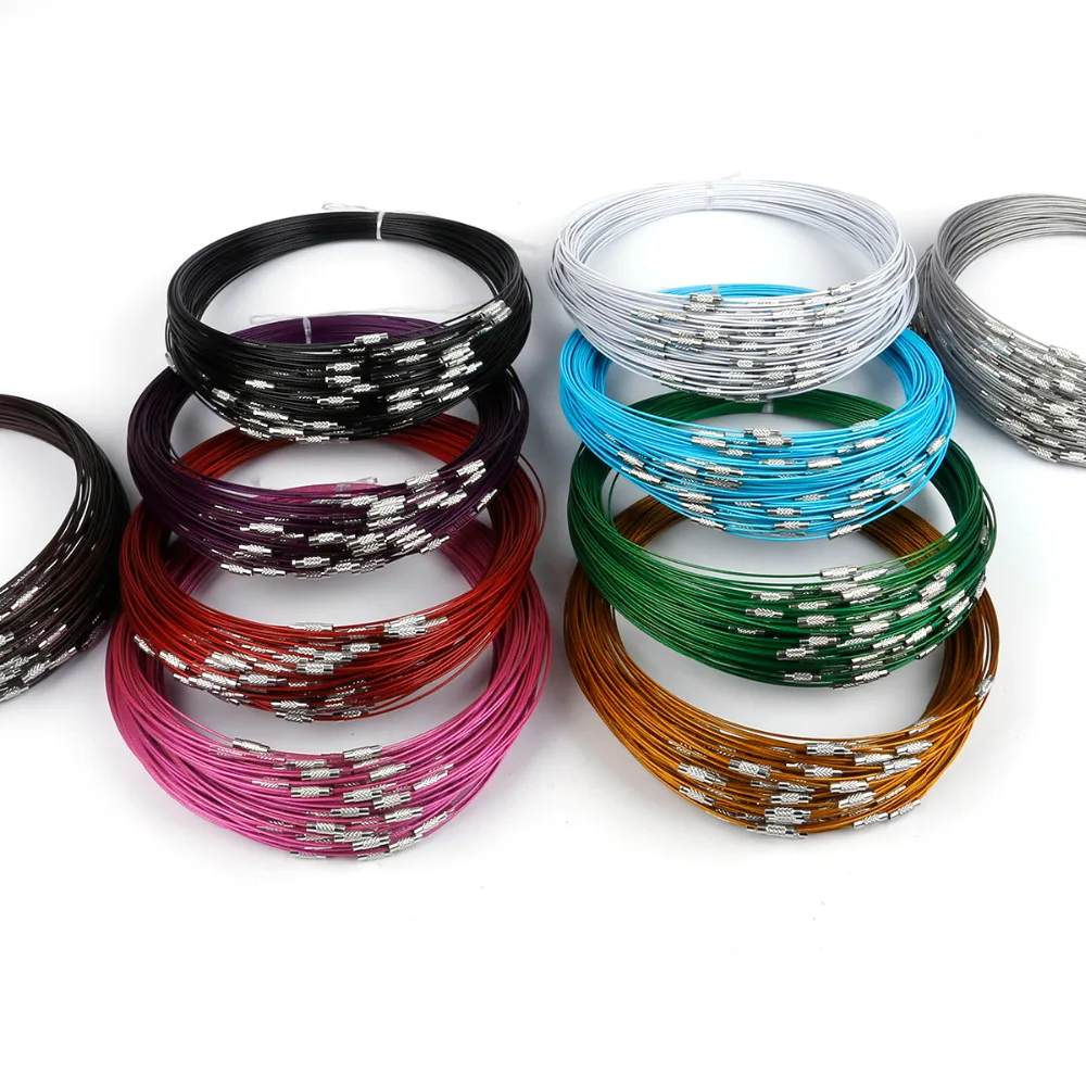 10pcs/lot 46cm Multicolor Mixed Silver Stainless Steel Choker Necklace Wire Cord For DIY Necklaces Craft Jewelry Findings Making
10pcs/lot 46cm Multicolor Mixed Silver Stainless Steel Choker Necklace Wire Cord For DIY Necklaces Craft Jewelry Findings Making