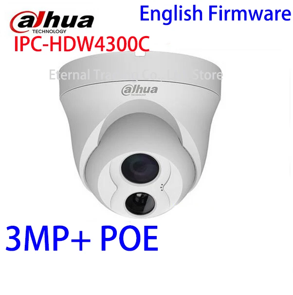 Dahua IP dome 3MP Camera HDW4300C Built-in MIC Metal body POE CMOS IR 30m IK10 1080p IP66 security cctv Camera IPC-HDW4300C
Dahua IP dome 3MP Camera HDW4300C Built-in MIC Metal body POE CMOS IR 30m IK10 1080p IP66 security cctv Camera IPC-HDW4300C