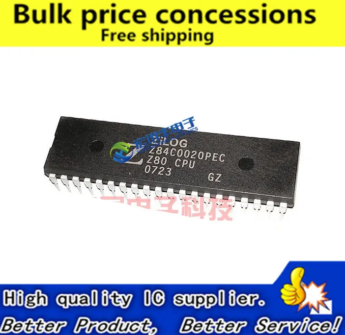 BGEKTOTH The original 10PCS Z80 CPU Microprocessor IC ZILOG DIP-40 Z84C0020PEC Z80CPU Free Shipping | Электроника
