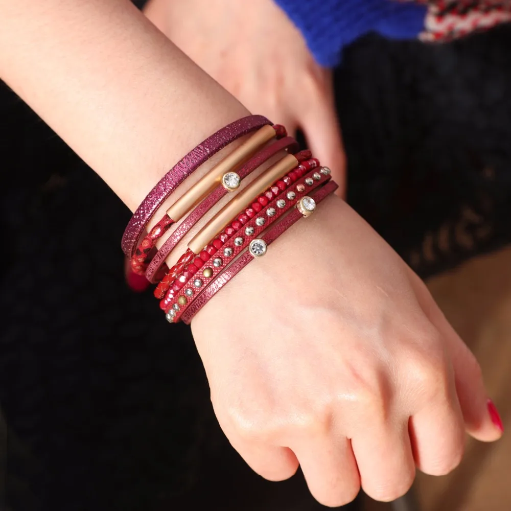 Vintage Multilayer Leather Bracelet Women Men's New Analog Pearl Fashion Charm Bracelet Women's Statement Jewelry 2018 Hot Sale
Vintage Multilayer Leather Bracelet Women Men's New Analog Pearl Fashion Charm Bracelet Women's Statement Jewelry 2018 Hot Sale