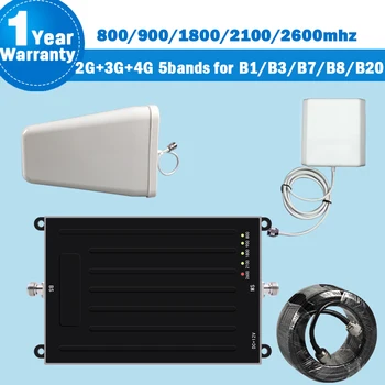 Mobile Signal Booster 800+900+1800+2100+2600mhz EGSM DCS UMTS LTE full kit for B1/B3/B7/B8/B20 5Band 3G 4G cellular repeater 27
Mobile Signal Booster 800+900+1800+2100+2600mhz EGSM DCS UMTS LTE full kit for B1/B3/B7/B8/B20 5Band 3G 4G cellular repeater 27