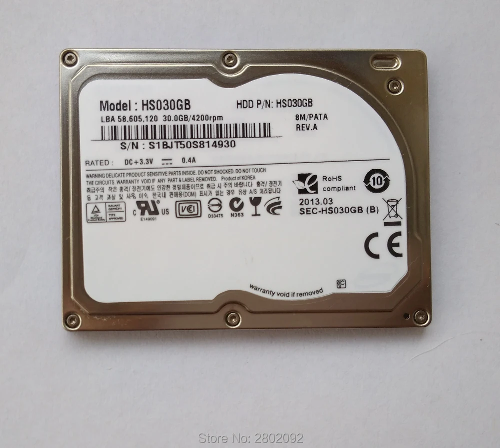 Toshiba 30gb 1.8/" Hard Drive MK3008GAL for Apple iPod Video Classic 5th 5.5