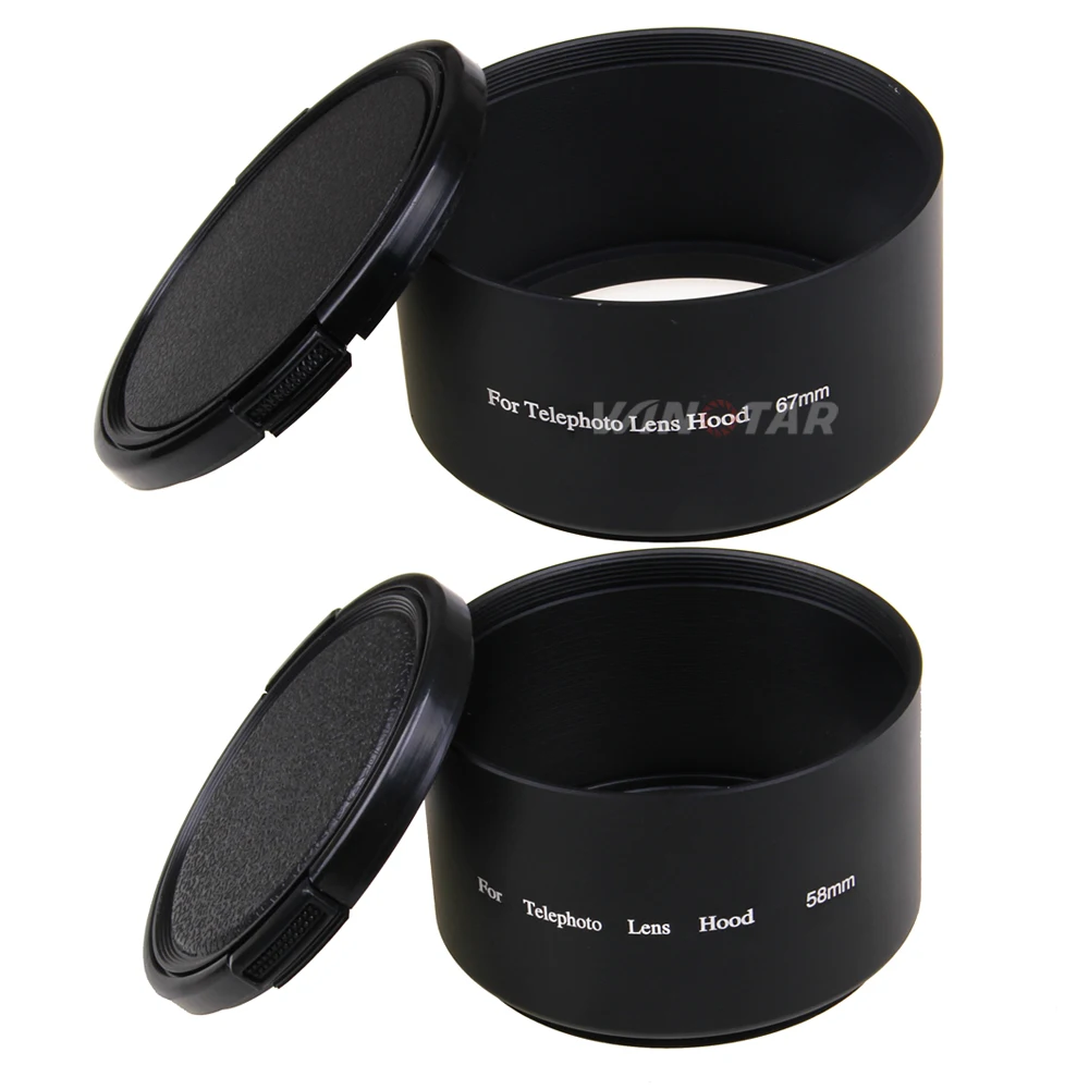 

Metal Telephoto Lens Hood 49mm 52mm 58mm 55mm 62mm 67mm 72mm 77mm82mm Screw-in Tubular Lente Protect For Canon Nikon Sony Pentax