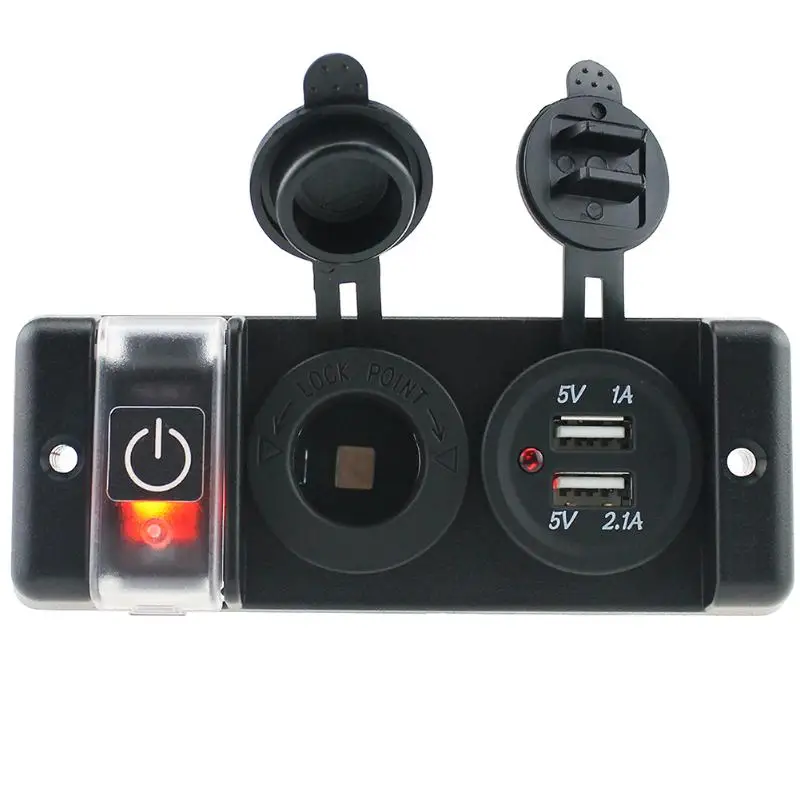 DC12V/24V Power 2 in1 Auto Dual USB Cigarette Car Charger 3.1A Adapter Charging With Switch for Motorcycle Boat Marine
DC12V/24V Power 2 in1 Auto Dual USB Cigarette Car Charger 3.1A Adapter Charging With Switch for Motorcycle Boat Marine
