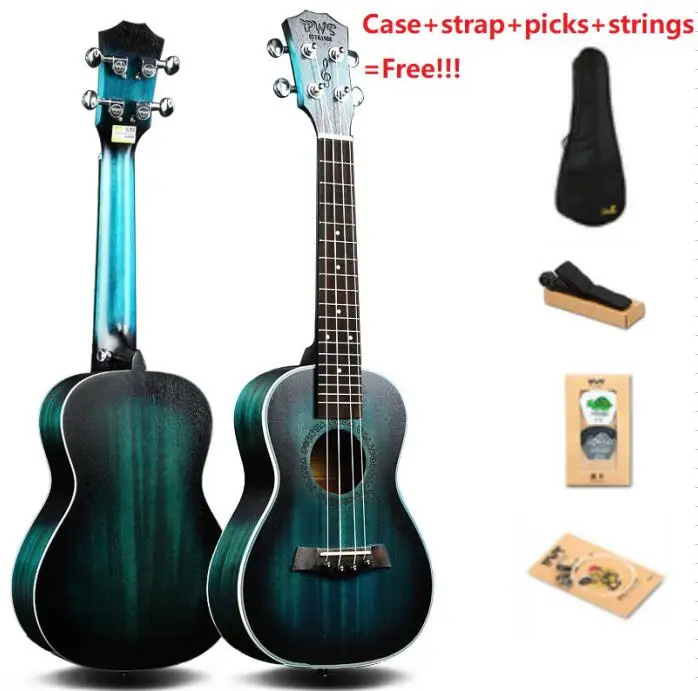 23 inch Ukulele Concert 4 Strings Musical Instruments 18 Frets Mahogany Hawaiian Small Guitarra Blue Ukelele Free Case&Strings
23 inch Ukulele Concert 4 Strings Musical Instruments 18 Frets Mahogany Hawaiian Small Guitarra Blue Ukelele Free Case&Strings