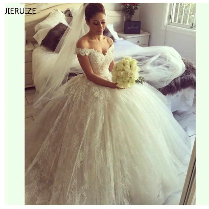 JIERUIZE White Lace Off The Shoulder Ball Gown Princess Wedding Dresses V-neck Wedding Gowns Bride Dresses
JIERUIZE White Lace Off The Shoulder Ball Gown Princess Wedding Dresses V-neck Wedding Gowns Bride Dresses