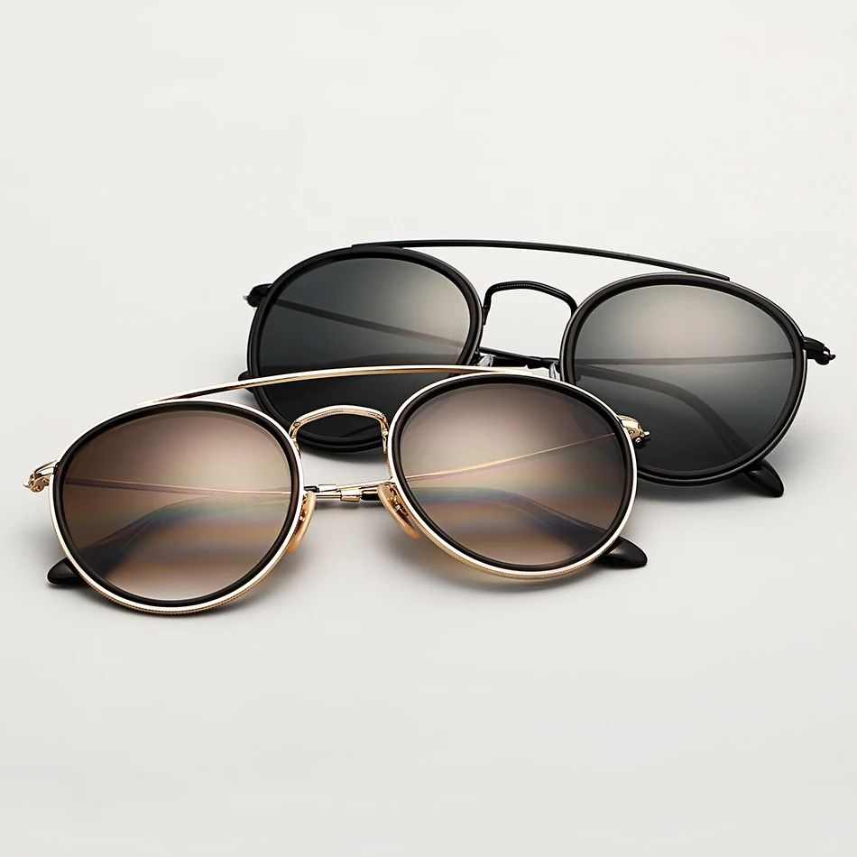 3647 Round double bridge sunglasses polarized men women 51mm mirror gradient glass lens TAC glasses sol gafas occhiali UV400
3647 Round double bridge sunglasses polarized men women 51mm mirror gradient glass lens TAC glasses sol gafas occhiali UV400