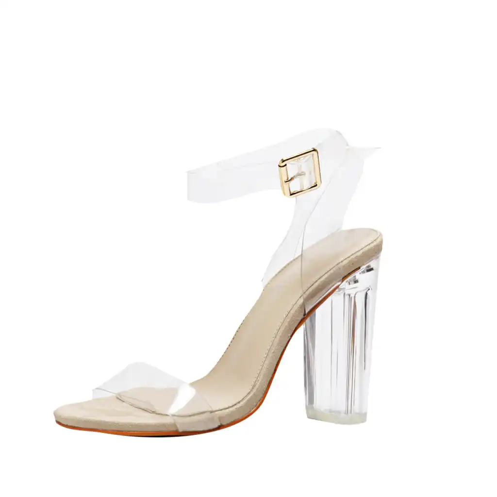 haiyueli 2019 pvc jelly sandals crystal leopard open toed high