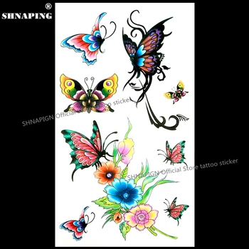SHNAPIGN Cute butterfly flowers Style Temporary Body Art Flash Tattoo Sticker 10*17cm Waterproof Henna Fake Tatoo Wall Sticker
SHNAPIGN Cute butterfly flowers Style Temporary Body Art Flash Tattoo Sticker 10*17cm Waterproof Henna Fake Tatoo Wall Sticker