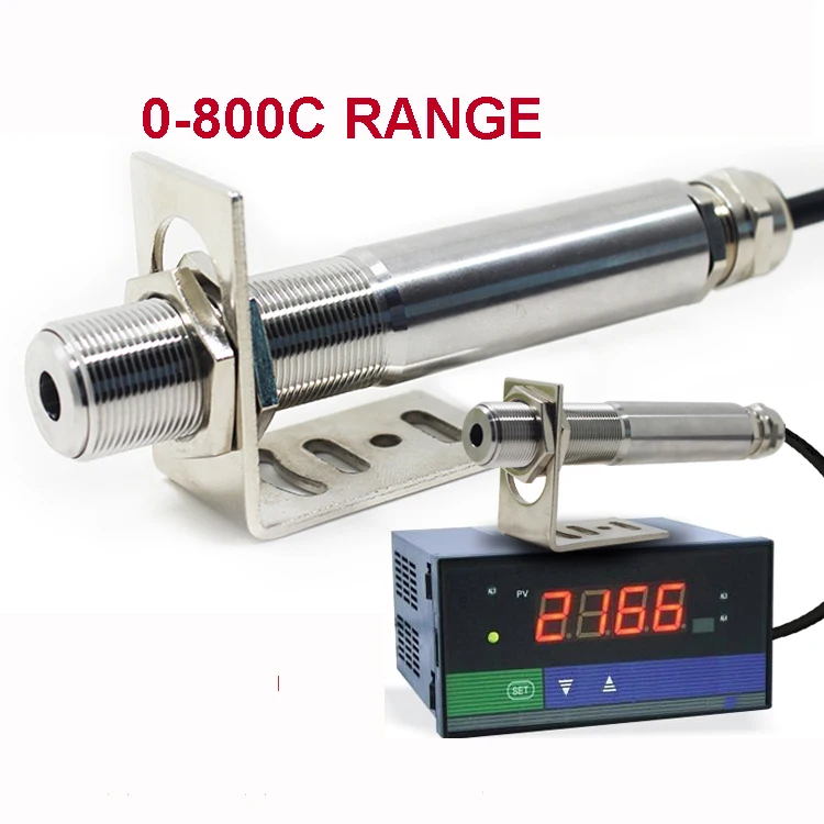 Non-contact online infrared shortwave thermometer sensor 4-20ma Infrared temperature sensor 0-800 degrees
Non-contact online infrared shortwave thermometer sensor 4-20ma Infrared temperature sensor 0-800 degrees
