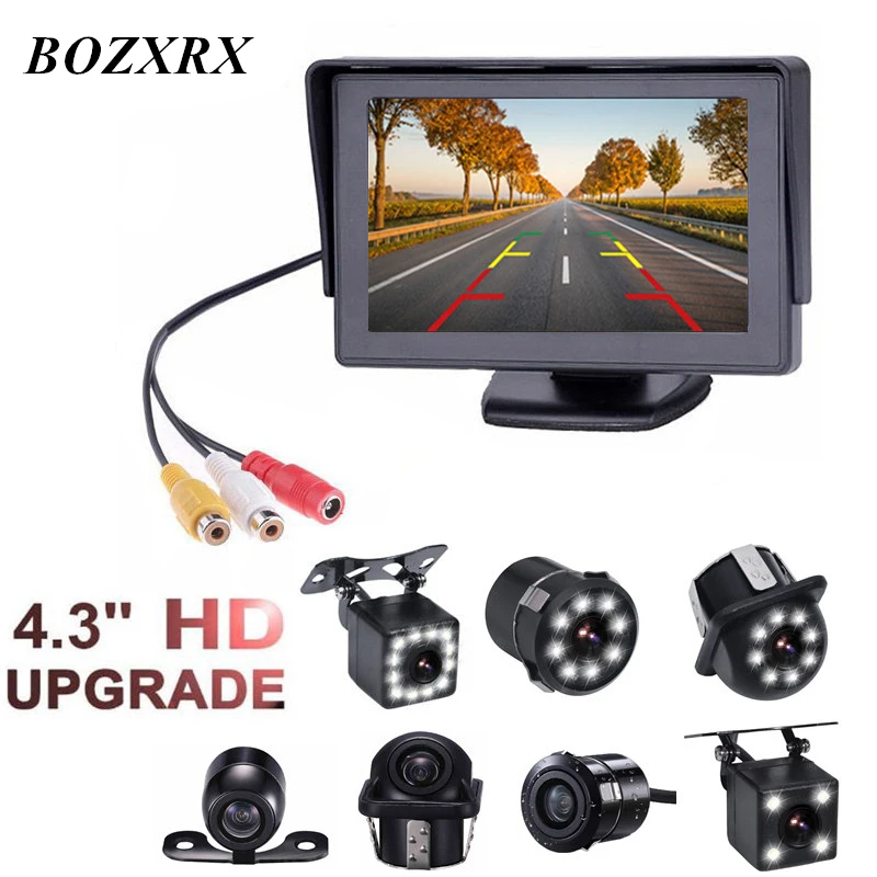 Автомобильная камера заднего вида BOZXRX 170 широкоугольная HD CCD ночного видения 2 в 1
