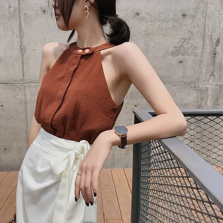 2019 Summer Woman Sleeveless Tank Tops Fashion High Street Camis Tops White Black
2019 Summer Woman Sleeveless Tank Tops Fashion High Street Camis Tops White Black