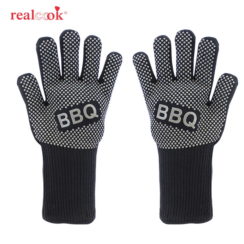 Realcook High Heat Resistant Oven Mitts BBQ Grilling Gloves Thick Silicone Anti-Slip Baking Cooking Glove for Kitchen Protection
Realcook High Heat Resistant Oven Mitts BBQ Grilling Gloves Thick Silicone Anti-Slip Baking Cooking Glove for Kitchen Protection