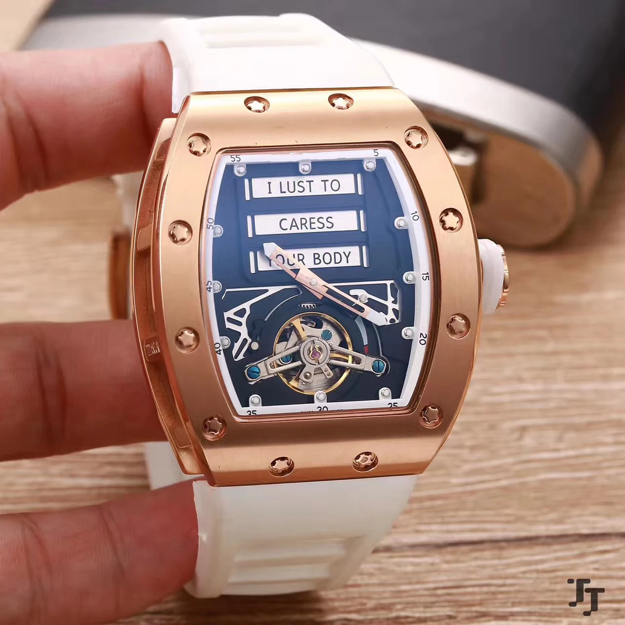 Luxury Brand New Rubber Men Sapphire Automatic Mechanical Rose Gold Silver Black White Limited Edition Erotic Tourbillon Watches
Luxury Brand New Rubber Men Sapphire Automatic Mechanical Rose Gold Silver Black White Limited Edition Erotic Tourbillon Watches