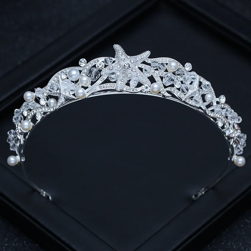 Luxury Starfish Bridal Crystal Tiara Crowns Princess Queen Pageant Prom Rhinestone Veil Tiaras Headband Wedding Hair Accessories
Luxury Starfish Bridal Crystal Tiara Crowns Princess Queen Pageant Prom Rhinestone Veil Tiaras Headband Wedding Hair Accessories