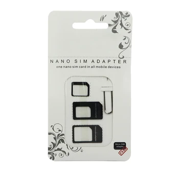 H&A 2016 Nano SIM Card 4 in 1 micro adapter with Eject Pin Key Package for iPhone