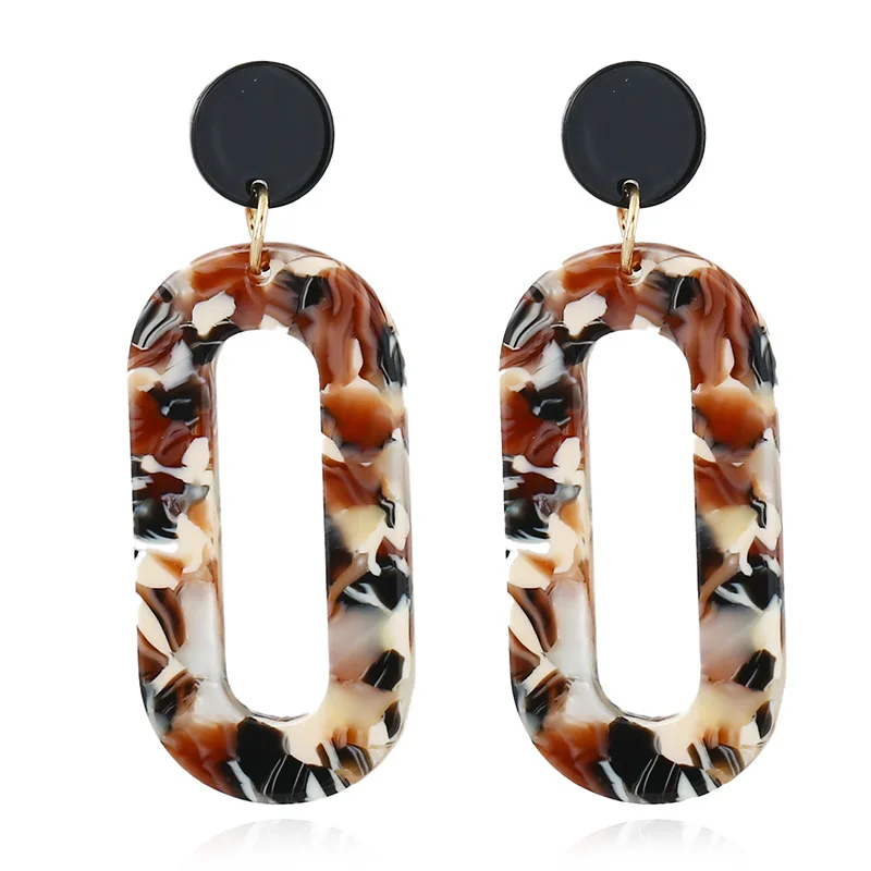 New Fashion Trendy Jewelry Simple Design Geometric Acetate Earring Oval Resin Acrylic Earrings For Women brincos boho YY621
New Fashion Trendy Jewelry Simple Design Geometric Acetate Earring Oval Resin Acrylic Earrings For Women brincos boho YY621