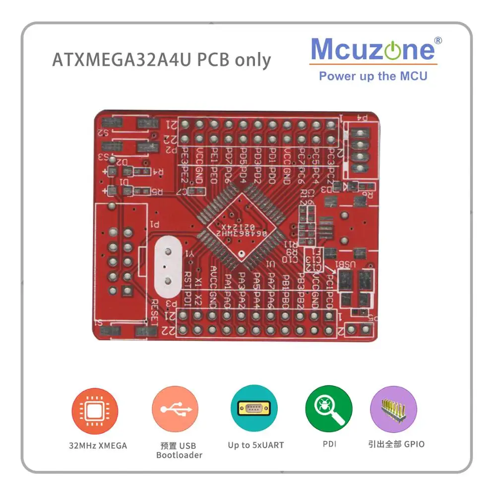 ATxmega32A4U Mini Board PCB USB PROGRAM PDI SD GPIO XMEGA32A4U 32A4U MCIROCHIP 32A4 U
ATxmega32A4U Mini Board PCB USB PROGRAM PDI SD GPIO XMEGA32A4U 32A4U MCIROCHIP 32A4 U