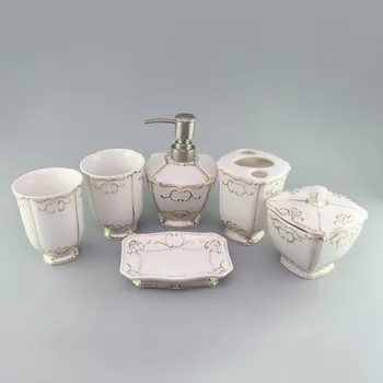 Bathroom set European style wash kit High-end bathroom supplies Six-piece set New wedding items Housewarming gifts lo83229
Bathroom set European style wash kit High-end bathroom supplies Six-piece set New wedding items Housewarming gifts lo83229