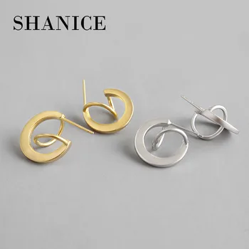 SHANICE Authentic 100% 925 Sterling Silver Stud Earrings Vintage Matte Geometric Half Circle For Women Fine Earrings Jewelry
SHANICE Authentic 100% 925 Sterling Silver Stud Earrings Vintage Matte Geometric Half Circle For Women Fine Earrings Jewelry