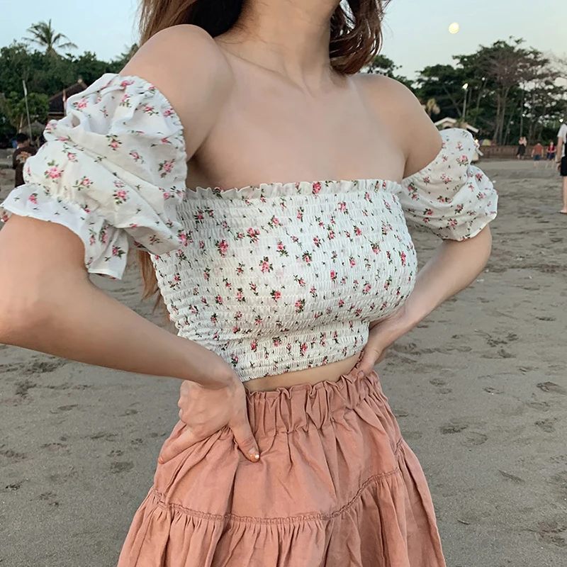 Naught Lady Flower Pleats Stretchy Shirt Women Crop Top Puff Sleeve Off Shoulder Sexy Blouse Chemise Femme Chemisier Blusa Mujer
Naught Lady Flower Pleats Stretchy Shirt Women Crop Top Puff Sleeve Off Shoulder Sexy Blouse Chemise Femme Chemisier Blusa Mujer