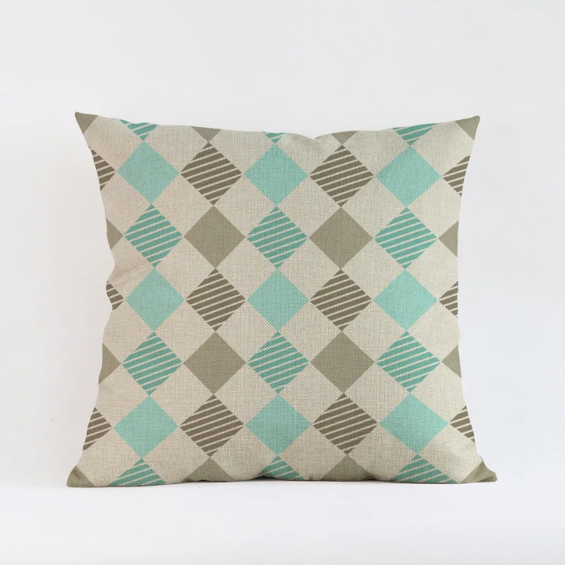 Dark-Coffee-Brown-Green-Classic-Geometric-pattern-Cushion-Cover-Sofa-car-hotel-Home-Decoration-Pillow-case (3)