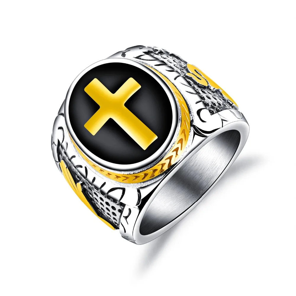 Personality Retro Religion Cross Men's Ring Punk Style Stainless Steel Male Party Finger Jewelry accessory Gift size 7-12
Personality Retro Religion Cross Men's Ring Punk Style Stainless Steel Male Party Finger Jewelry accessory Gift size 7-12