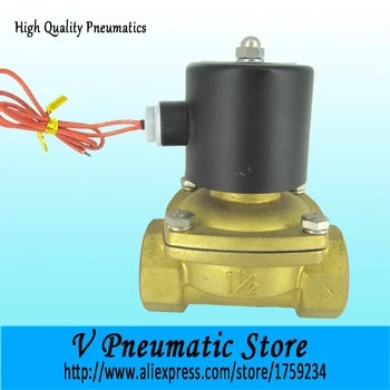 DN40 normally closed brass material water solenoid valves model 2W400-40