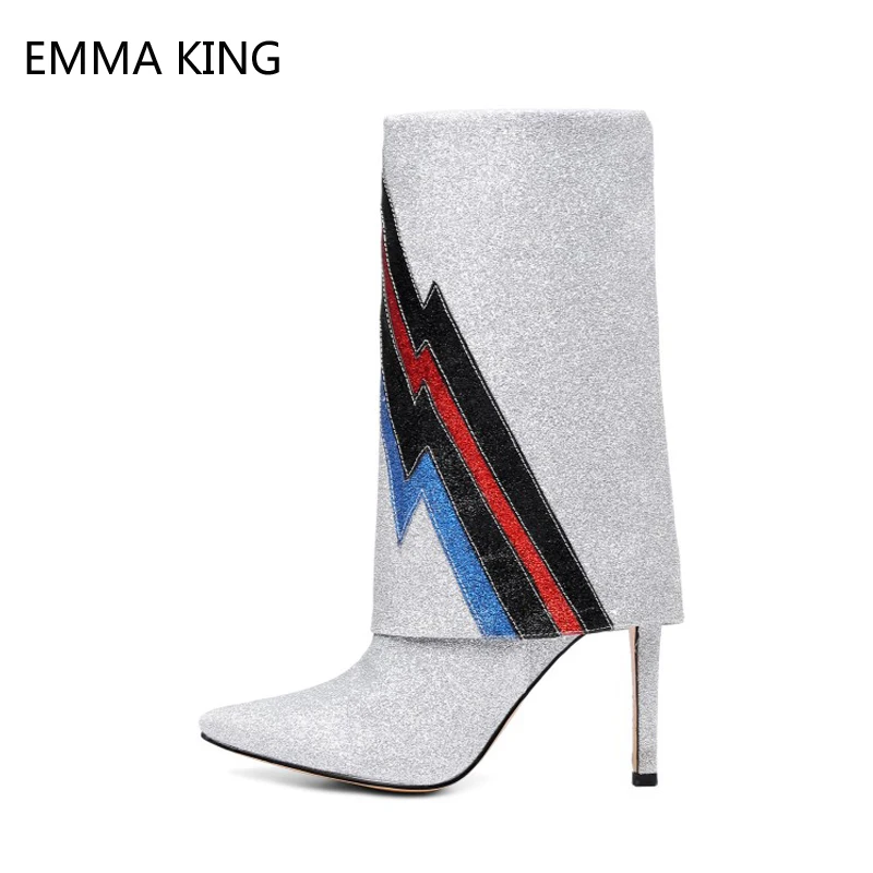 Designer Sliver Ankle Boots For Women Pointed Toe High Heels Stiletto Fashion Sequined Cloth Shoes Woman Ladies Short Boots
Designer Sliver Ankle Boots For Women Pointed Toe High Heels Stiletto Fashion Sequined Cloth Shoes Woman Ladies Short Boots