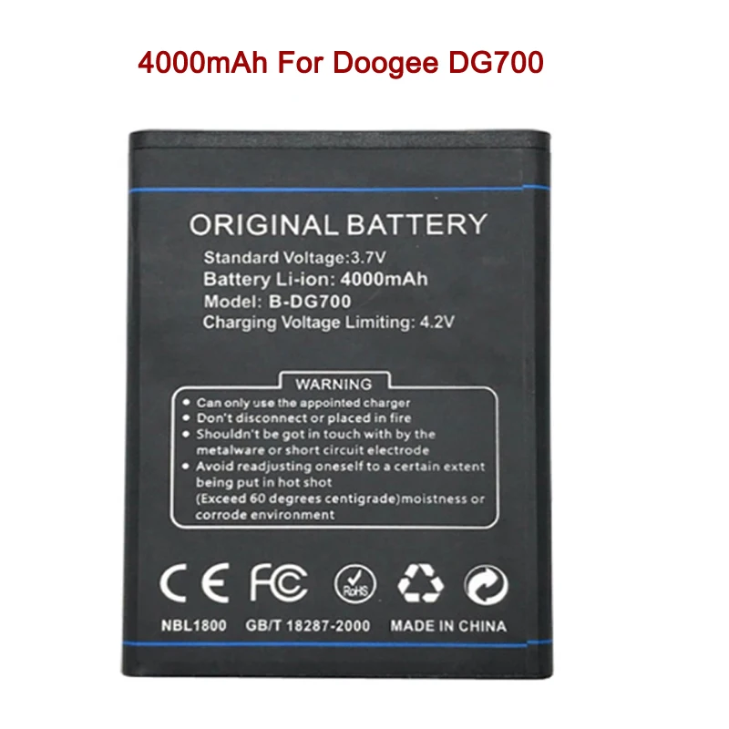 High Quality B-DG700 Battery For Doogee TITANS2 DG700 Mobile Phone 3.8V BDG700 Rechargeable Batteries Bateria ACCU
High Quality B-DG700 Battery For Doogee TITANS2 DG700 Mobile Phone 3.8V BDG700 Rechargeable Batteries Bateria ACCU
