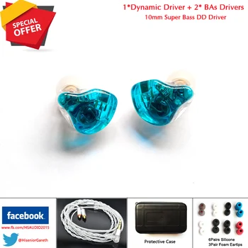 Z3 Hybrid In Ear Earphone Custom Monitor 1DD 2BAs with 1.2m Detachable Cable mmcx connector
Z3 Hybrid In Ear Earphone Custom Monitor 1DD 2BAs with 1.2m Detachable Cable mmcx connector