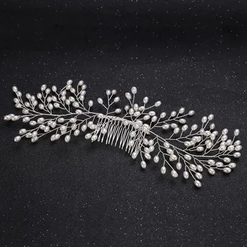 SLBRIDAL Handmade Silver Color Pearls Flower Wedding Hair Comb Bridal Headpiece Bridesmaids Headband Hair Accessories Women
SLBRIDAL Handmade Silver Color Pearls Flower Wedding Hair Comb Bridal Headpiece Bridesmaids Headband Hair Accessories Women