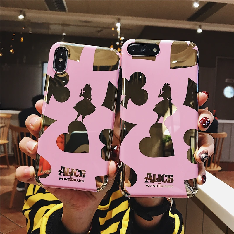 For iPhone XS Max Cute Case Alice mirror Soft Coque Phone Cases for Apple iPhone Xs XR X 7 7plus 8 8plus 6 6Sp shell pink case
For iPhone XS Max Cute Case Alice mirror Soft Coque Phone Cases for Apple iPhone Xs XR X 7 7plus 8 8plus 6 6Sp shell pink case