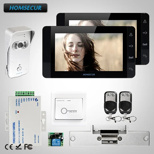 HOMSECUR 7" Video Door Phone Intercom System+Black Monitor for Home Security TC021-S + TM703-B
HOMSECUR 7" Video Door Phone Intercom System+Black Monitor for Home Security TC021-S + TM703-B