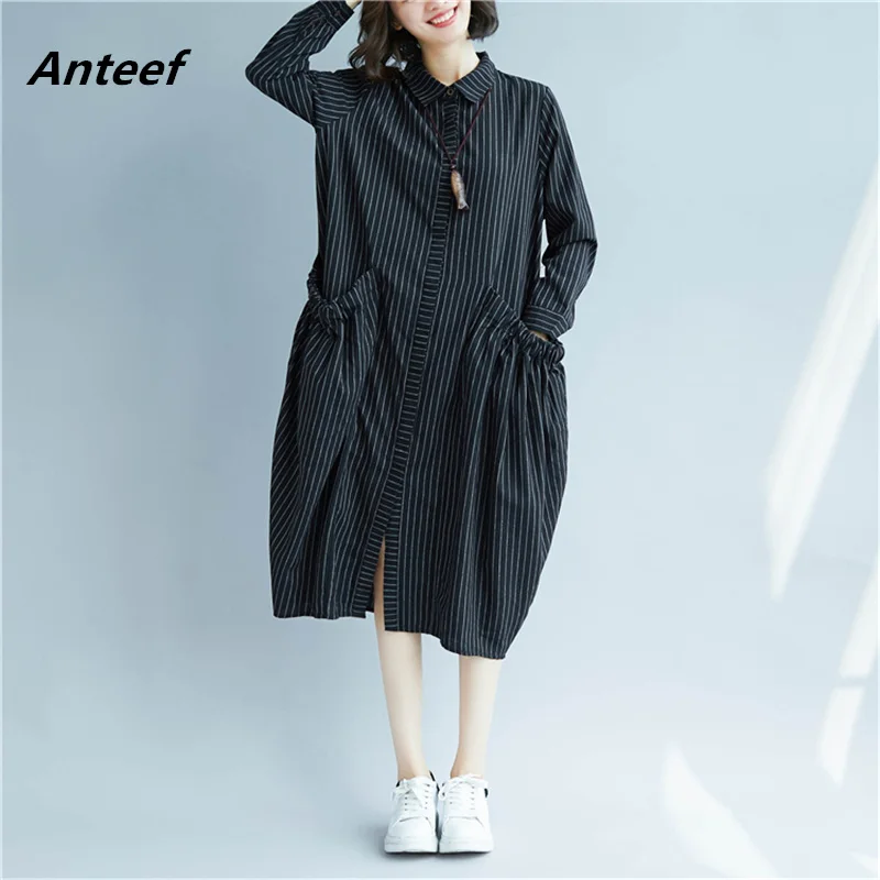 long sleeve cotton vintage plus size women casual loose spring autumn party shirt dress vestido clothes 2019 ladies dresses robe
long sleeve cotton vintage plus size women casual loose spring autumn party shirt dress vestido clothes 2019 ladies dresses robe