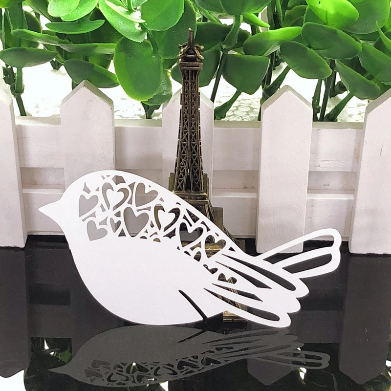 10Colors 50pcs Birds Laser Cut Place Card Cup Card DIY Table Mark Wine Glass Paper Card Wedding Christmas Birthday Party Decor
10Colors 50pcs Birds Laser Cut Place Card Cup Card DIY Table Mark Wine Glass Paper Card Wedding Christmas Birthday Party Decor
