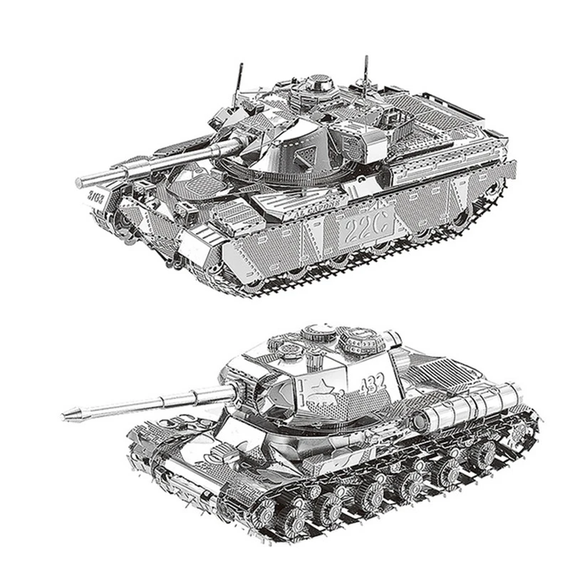2pc set Nanyuan 3D Metal Puzzle JS-2 tank & Chief tank MK50 Military Model DIY Laser Cut Assemble Jigsaw Toys Desktop decoration
2pc set Nanyuan 3D Metal Puzzle JS-2 tank & Chief tank MK50 Military Model DIY Laser Cut Assemble Jigsaw Toys Desktop decoration